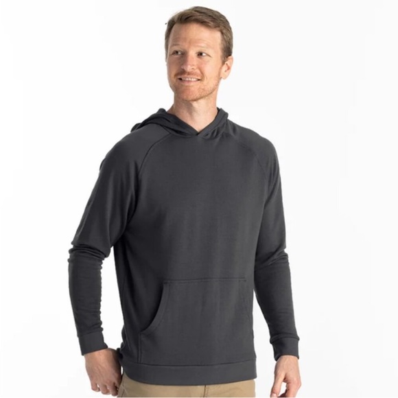 Free Fly Men's Bamboo Lightweight Fleece hoodie gray kangaroo pocket large - Picture 1 of 6